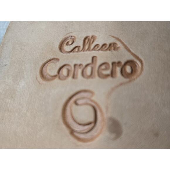 Calleen Cordero Sandals Taupe Glitter Suede Gladiator Heels SZ 7 Shoes New NWOB - Picture 10 of 10